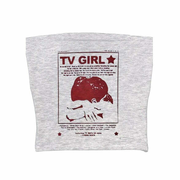 youthful tv girl tube top iconic y2k streetwear style 4080