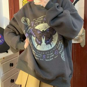 youthful witchy butterfly sweatshirt   urban & mystical 2777