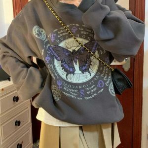 youthful witchy butterfly sweatshirt   urban & mystical 5979