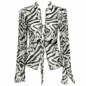 youthful zebra print mesh top   streetwear icon 5012