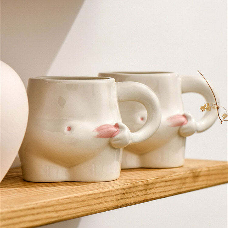 yummy tummy ceramic mug   chic & quirky drinkware essential 7269