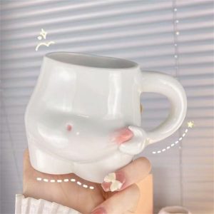 yummy tummy ceramic mug   chic & quirky drinkware essential 8916