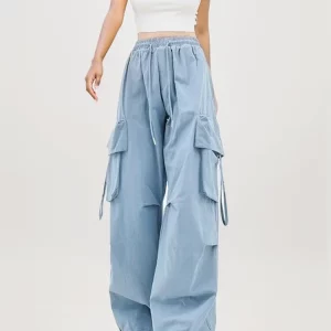 Gen Z Women's High Waist Cargo Pants: K-POP Streetwear Style