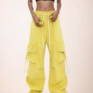 Gen Z Women's High Waist Cargo Pants: K-POP Streetwear Style