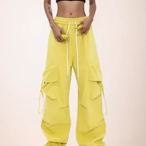 Gen Z Women's High Waist Cargo Pants: K-POP Streetwear Style