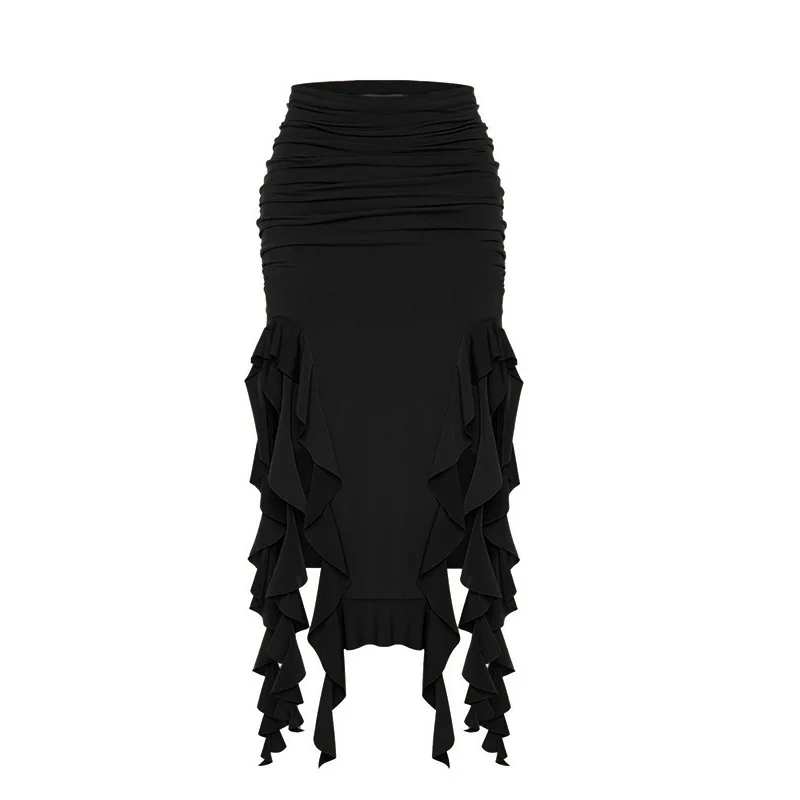 Gen Z Y2K K-POP Korean Fashion High Waist Split Skirt