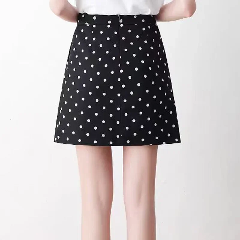 Gen Z & Y2K K-POP Polka Dot Mini Skirt | High Waist A-line & Bodycon Style