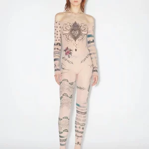 Gen Z Y2K K-POP Streetwear 2-Piece Bodysuit & Slim Pants Set