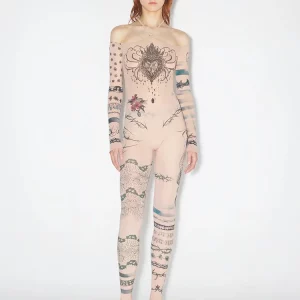 Gen Z Y2K K-POP Streetwear 2-Piece Bodysuit & Slim Pants Set