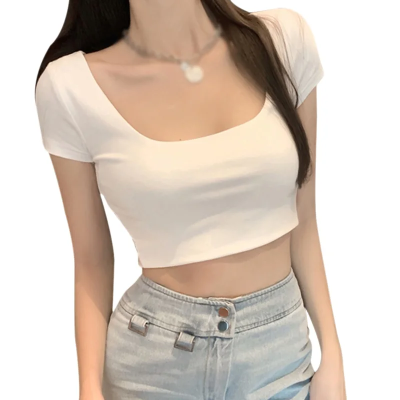 Gen Z & Y2K K-POP Streetwear Crop Top for Women | Summer Short-Sleeve Tee