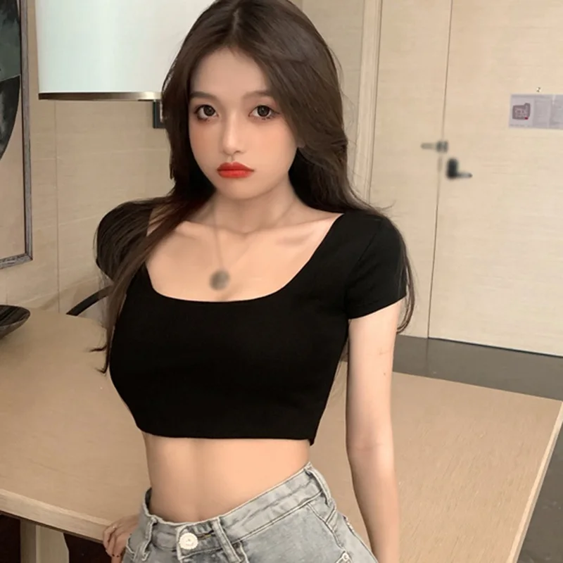 Gen Z & Y2K K-POP Streetwear Crop Top for Women | Summer Short-Sleeve Tee