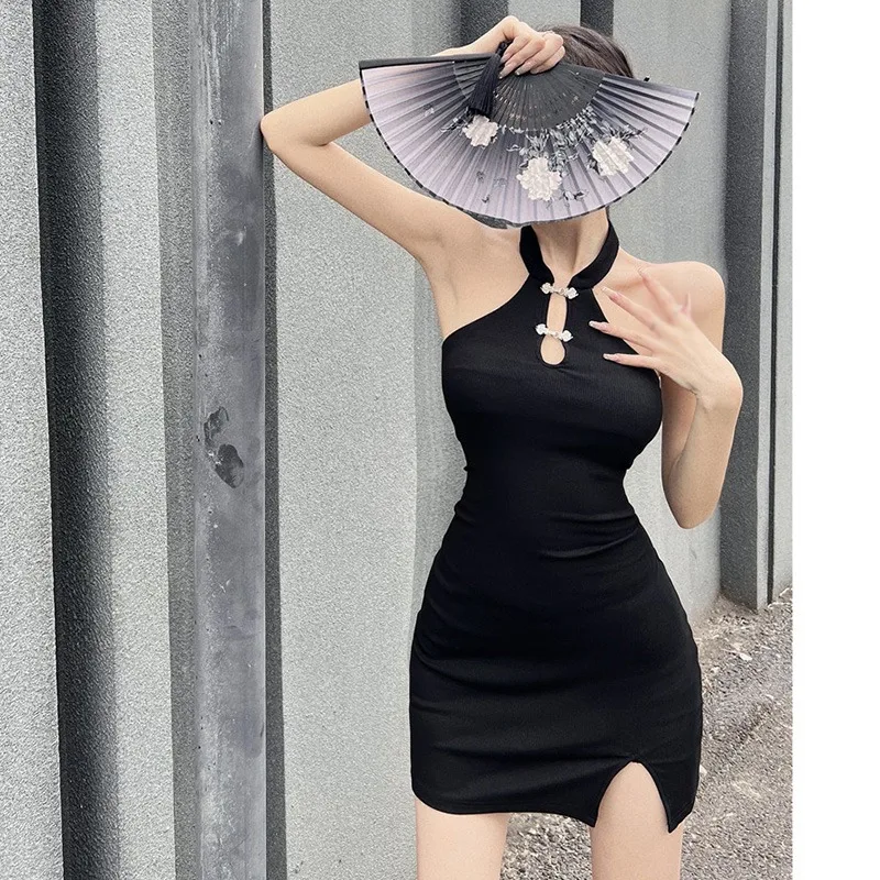 Gen Z & Y2K K-POP Streetwear Dress: Sleeveless Chinese Style