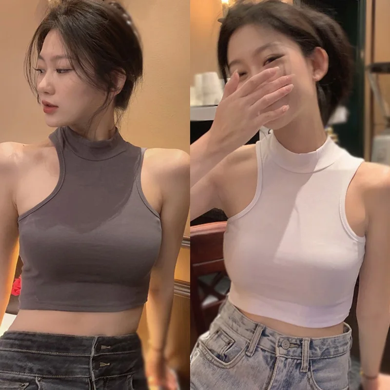 Gen Z Y2K K-POP Streetwear Halter Navel Camisole Tank Top