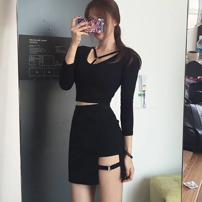 Gen Z Y2K K-POP Streetwear High Waist Mini Skirt for Women