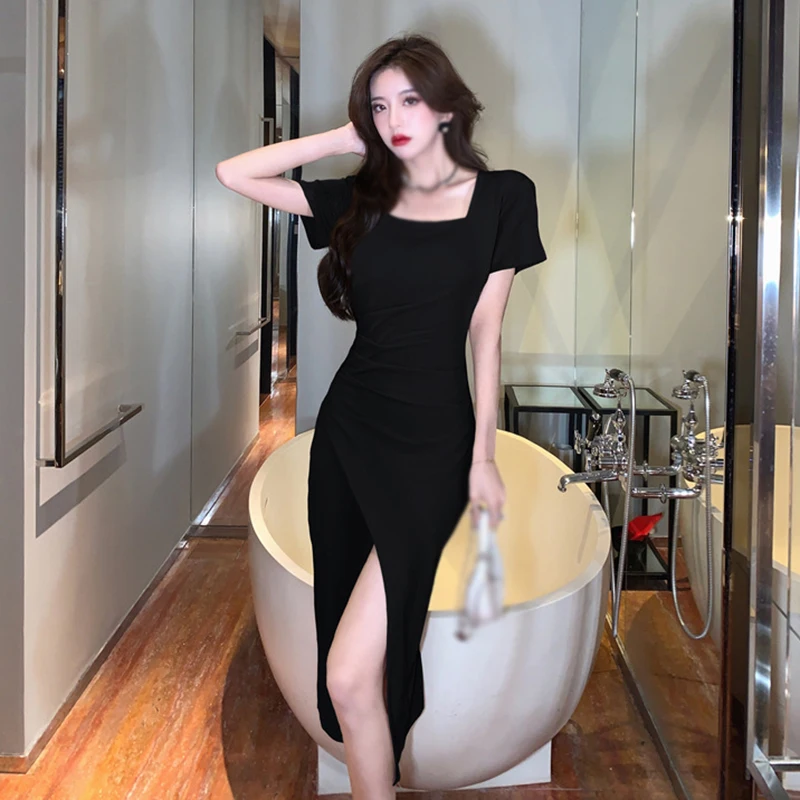 Gen Z & Y2K K-POP Streetwear: Socialite Hepburn Black Dress