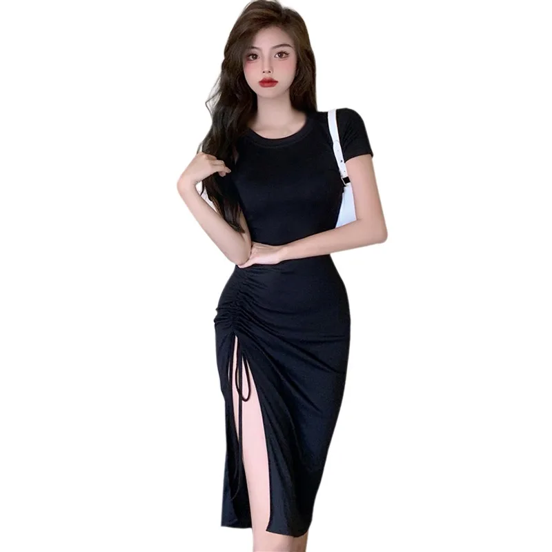 Gen Z & Y2K K-POP Streetwear: Women's Summer Waist-Wrapped Dress