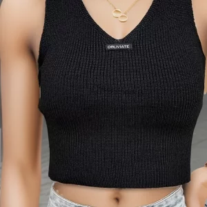 Gen Z & Y2K Style: K-POP Streetwear V-Neck Crop Tank Tops for Women