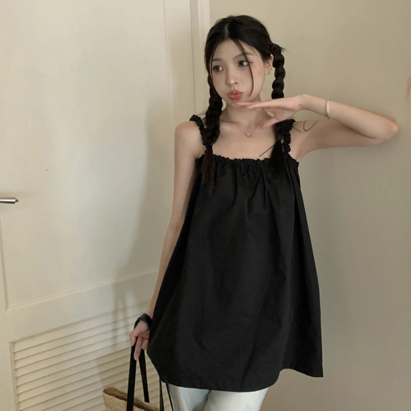 Gen Z & Y2K Style: Korean Fashion Lace Backless Tank Top for Women
