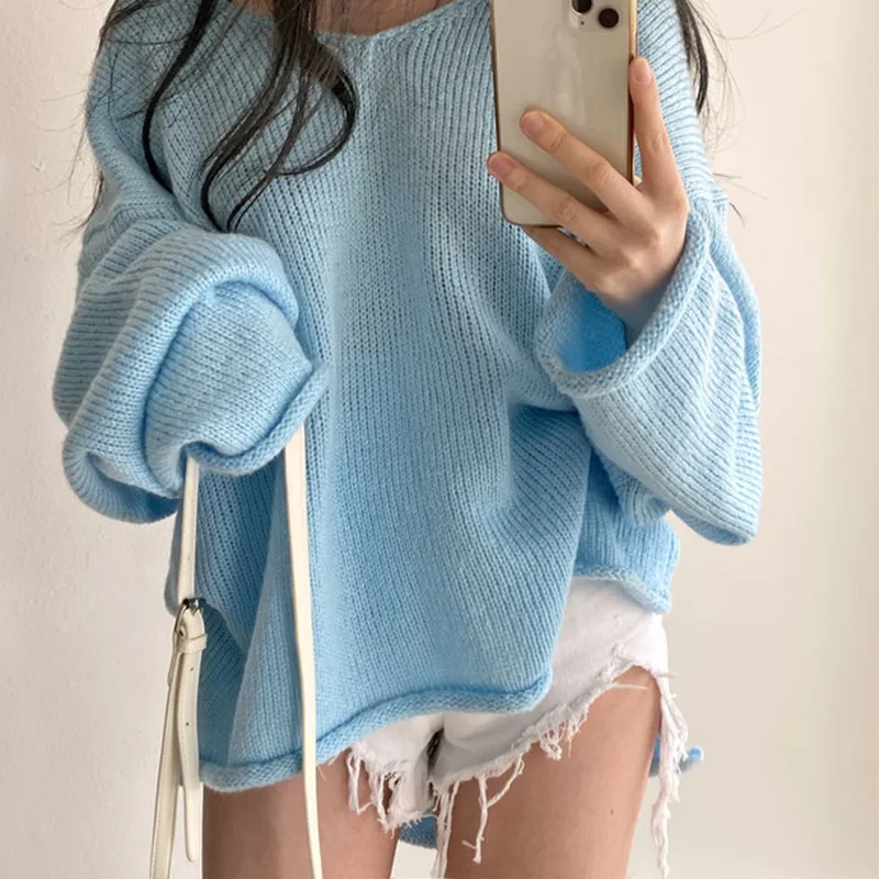 Gen Z & Y2K Style: Korean Fashion V-Neck Sweater for Women