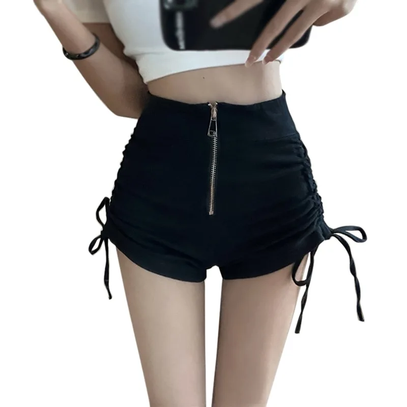 Gen Z & Y2K Women's High Waist Drawstring Shorts - K-POP & Korean Streetwear