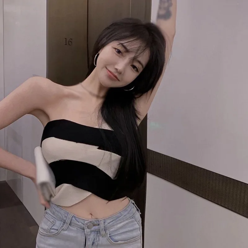 Gen Z & Y2K Women's K-POP Streetwear Tube Top for Summer