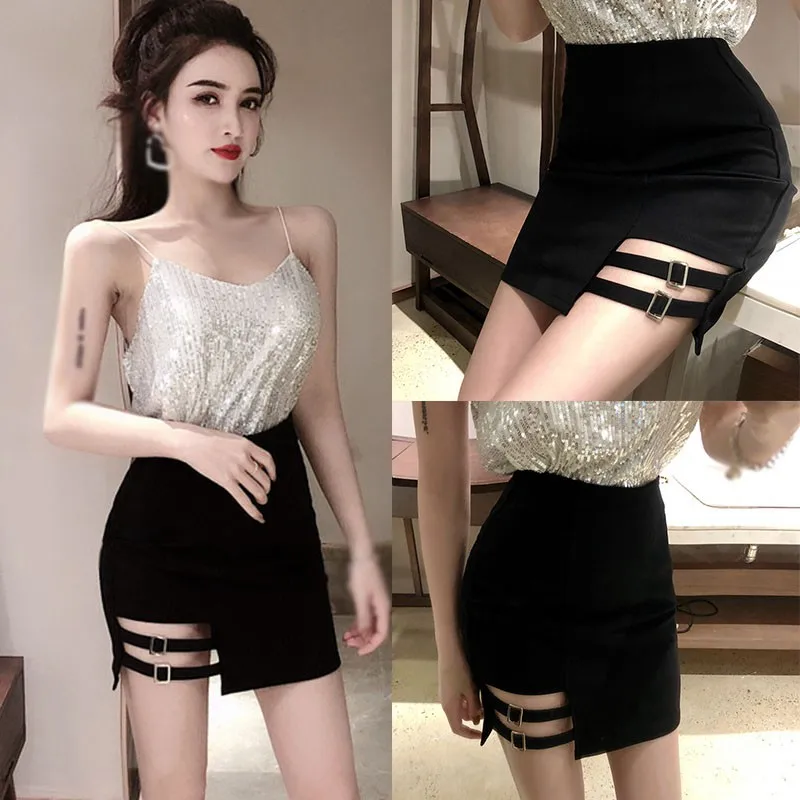 Gen Z & Y2K Women's Korean High Waist Irregular A-line Skirt