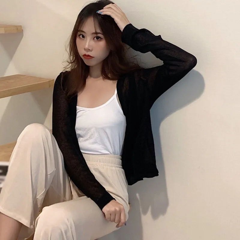 Gen Z & Y2K Women's Korean V-Neck Knit Cardigan for K-POP & Streetwear