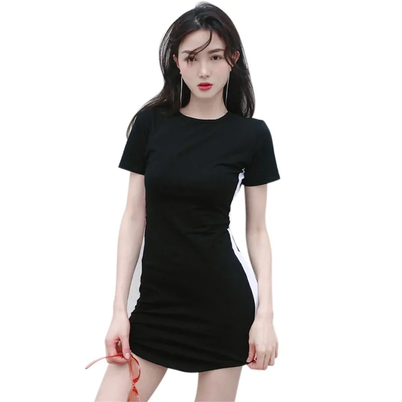 Gen Z & Y2K Women's Striped Mini Dress: K-POP Streetwear Fashion