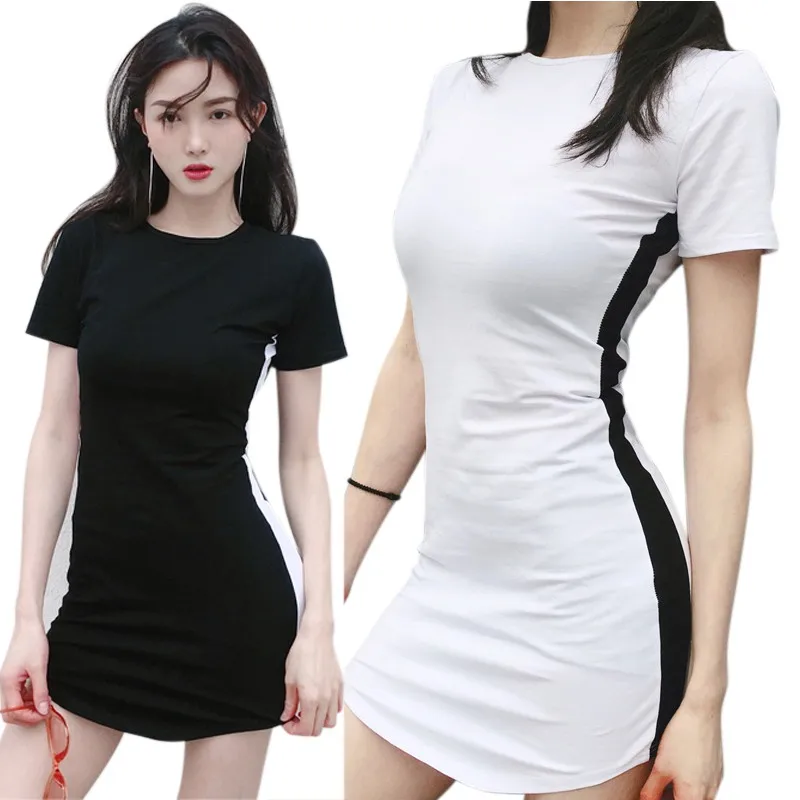 Gen Z & Y2K Women's Striped Mini Dress: K-POP Streetwear Fashion