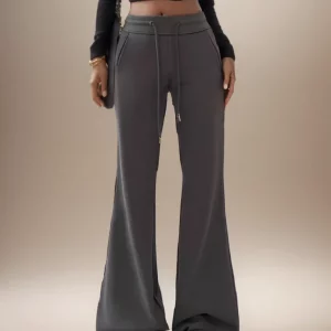 High Waist Black Flare Pants: Gen Z & Y2K K-POP Streetwear