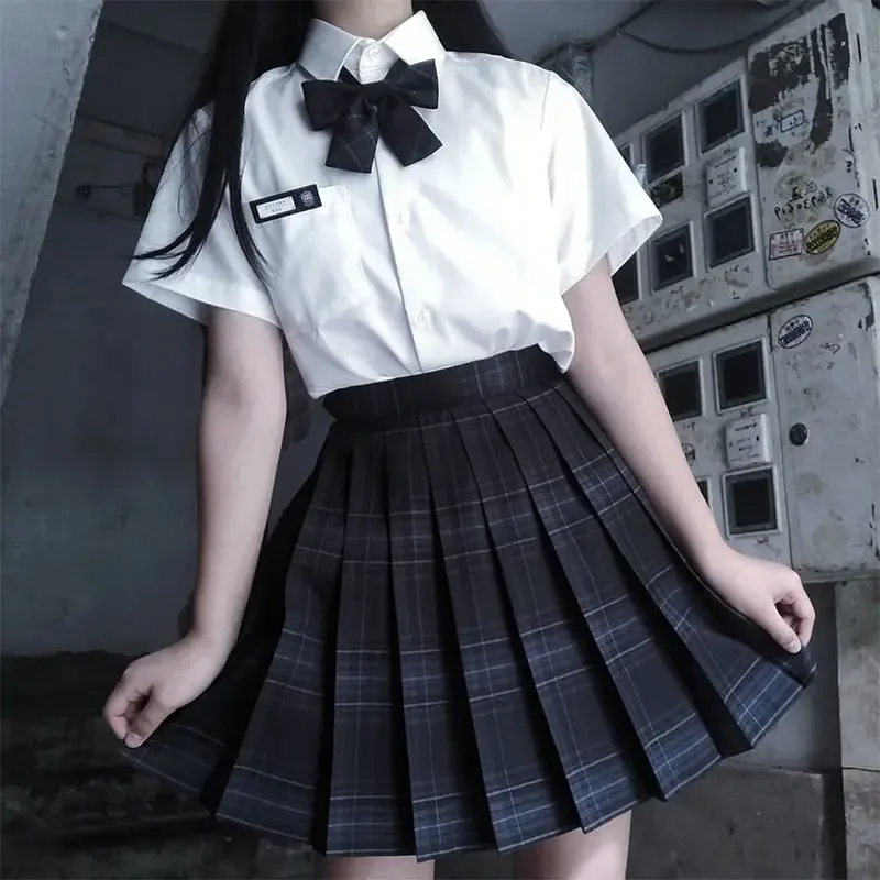 Japanese School Girl Uniform Pleated Skirt - Kawaii Gothic Mini Skirt for Women