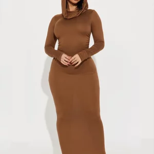 K-POP Inspired Hooded Maxi Dress | Stylish Bodycon Autumn Dress for Gen Z & Y2K Fashion | Trendy Streetwear