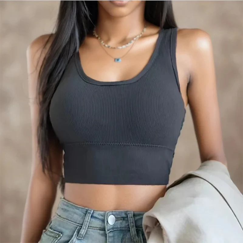 K-POP Inspired Knitted Halter Crop Top for Gen Z & Y2K Fashion