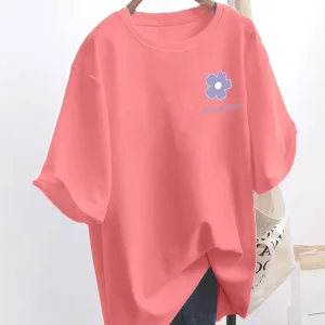 K-POP Inspired Multi Color Women's T-shirt | Summer Flower Design