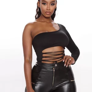 K-POP Inspired One-Shoulder Bodysuit | Gen Z Streetwear Fashion