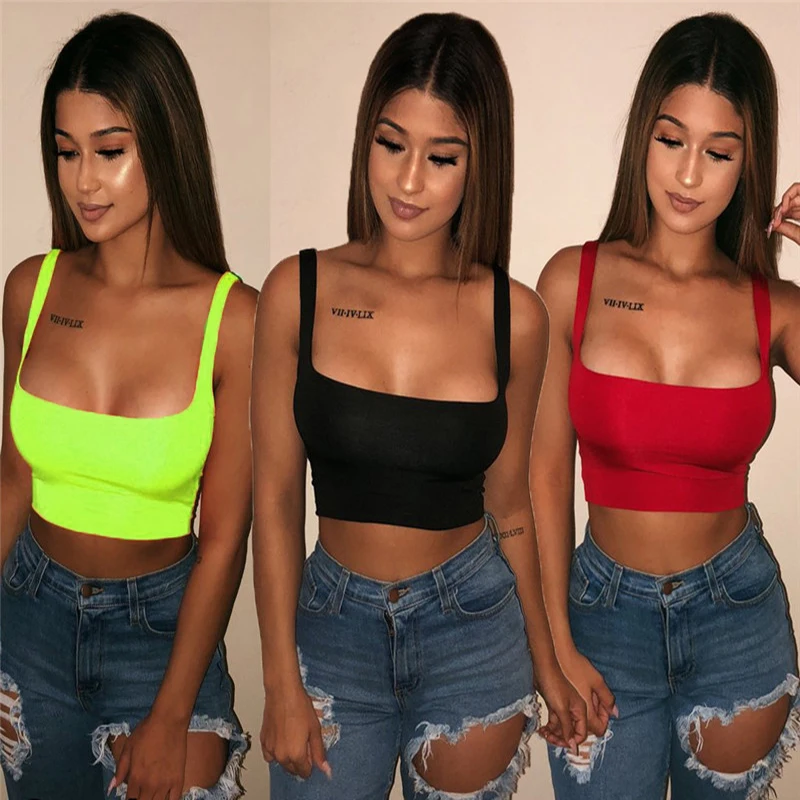 K-POP Inspired Sexy Solid Strappy Crop Top for Gen Z & Y2K Fashion | Sleeveless Beach Tank for Women