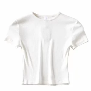 K-POP Inspired Slim Fit Cotton Crop Top for Women | Streetwear Fashion Tee