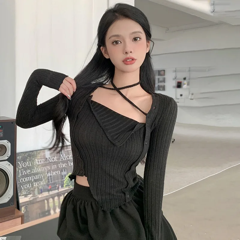 K-POP Inspired Square Neck Knit Top | Women's Streetwear Fashion