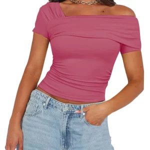 K-POP Inspired Strapless Wrap Tee: Gen Z & Y2K Streetwear