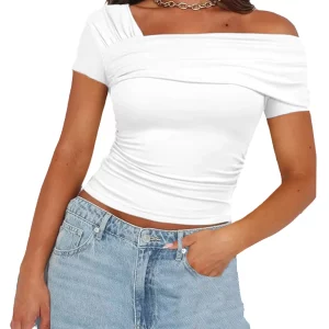 K-POP Inspired Strapless Wrap Tee: Gen Z & Y2K Streetwear