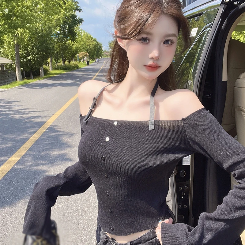 K-POP Inspired Sweet & Spicy Crop Knit Top | Gen Z Streetwear