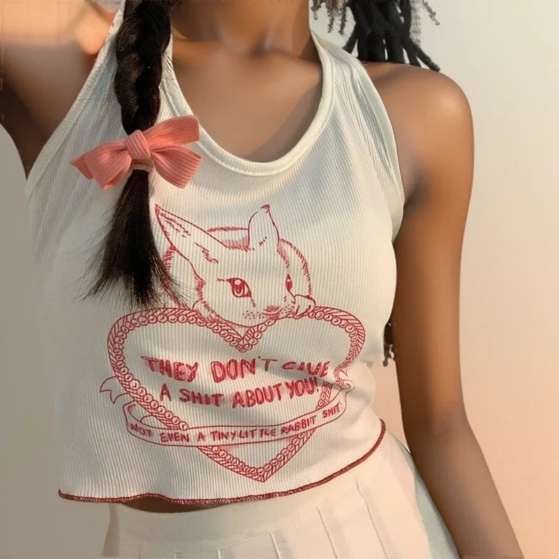 K-POP Inspired Sweetheart Halter Top | Y2K Bandage V-Neck Shirt