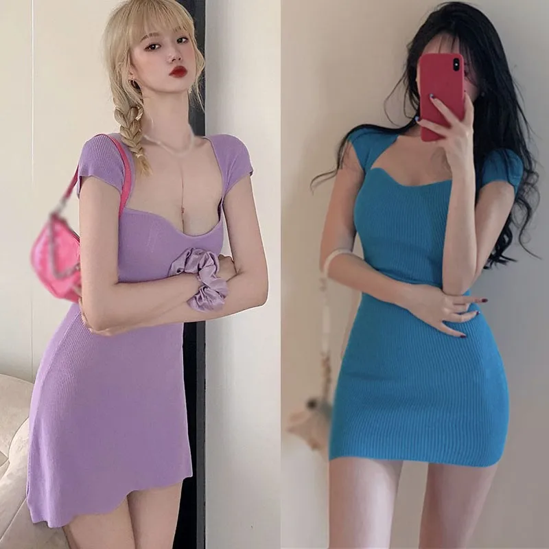 K-POP Inspired Wavy Collar Dress: Gen Z Streetwear Fashion