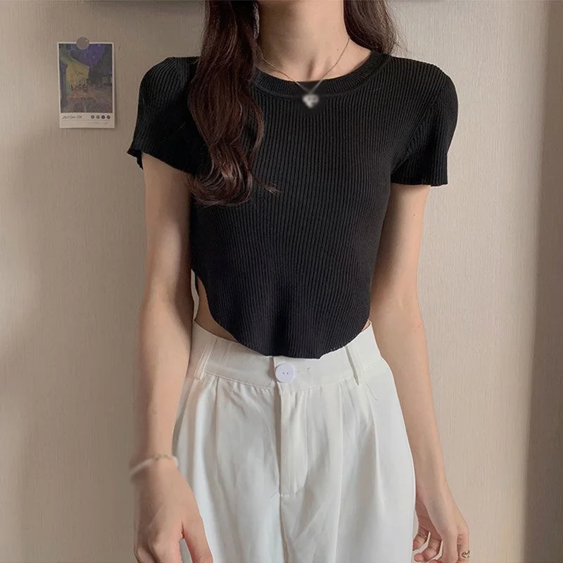 K-POP Inspired Women's Short Sleeve Tee | Casual Slim Fit Top