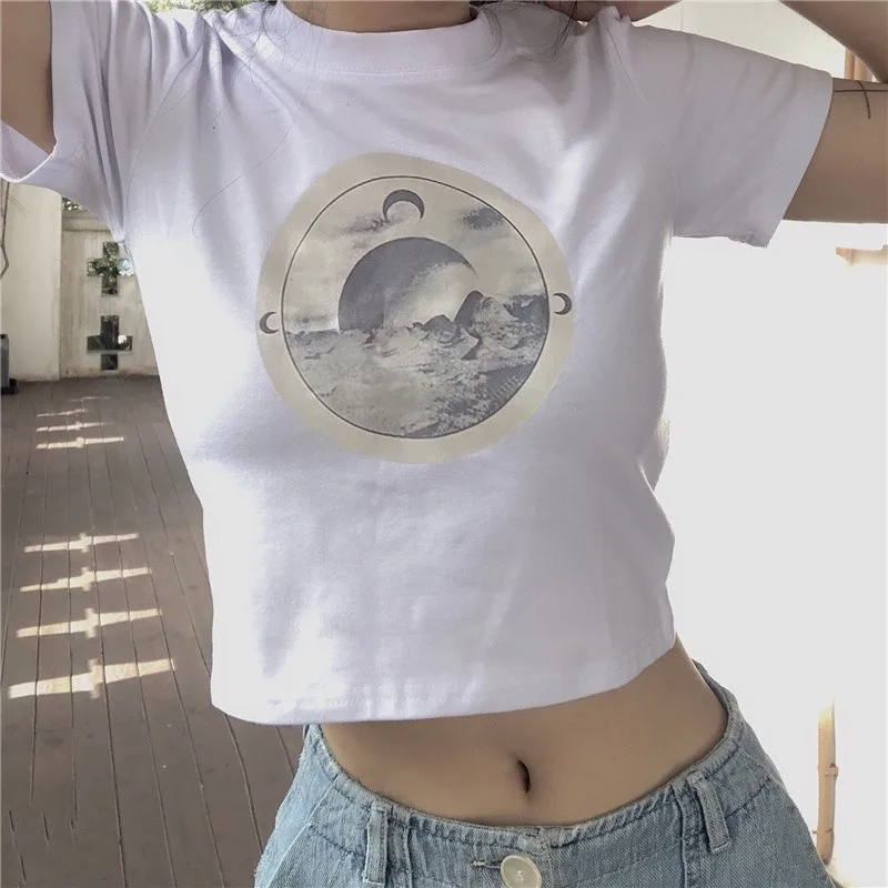 K-POP Inspired Women's Summer T-shirts: Casual Slim Fit Exposed Navel Tops