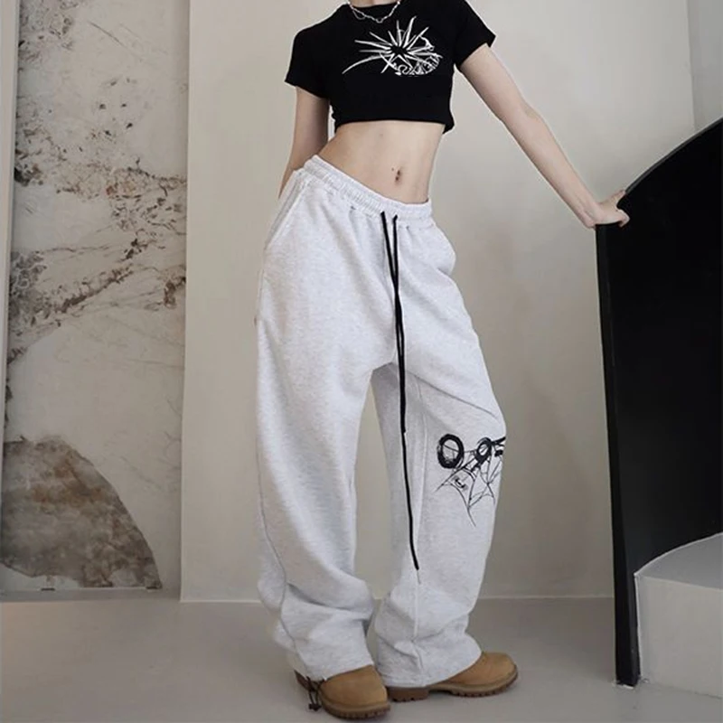 K-POP Streetwear High Waist Sweatpants for Women | Jazz Dance Hiphop Print Casual Pants