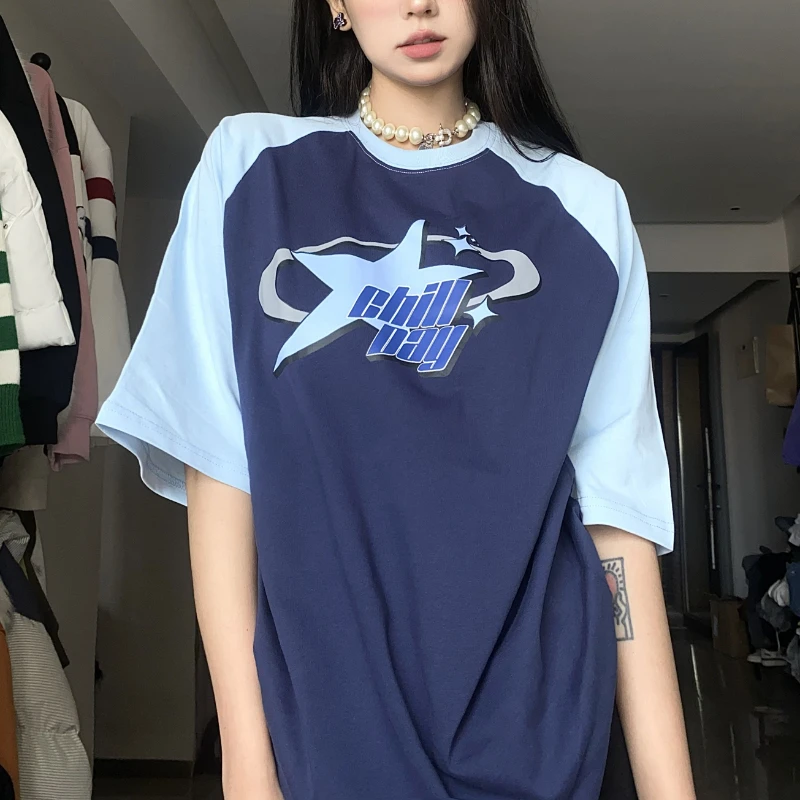 K-POP Streetwear O-Neck Tee: Summer Loose Fit Short Sleeve Top for Women & Men - Harajuku Fashion