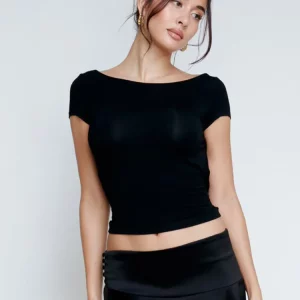 K-POP Style Backless Crop Top: Transparent Slim Fit Tee for Women - Gen Z & Y2K Fashion