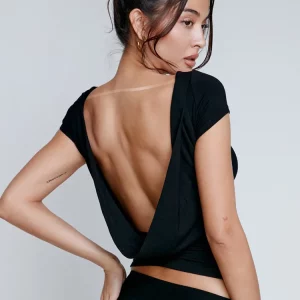 K-POP Style Backless Crop Top: Transparent Slim Fit Tee for Women - Gen Z & Y2K Fashion