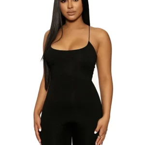 K-POP Style Black Romper Jumpsuit for Women | Sleeveless Bodycon Streetwear Fashion